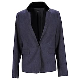 Joseph-Joseph Single-Breasted Blazer Jacket in Navy Blue Cotton-Blue,Navy blue