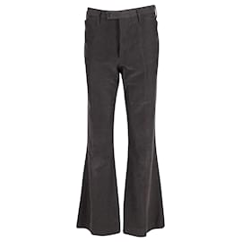 Gucci-Gucci Corduroy Flared Hem Pants in Brown Cotton -Brown