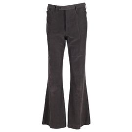 Pantalon évasé en velours côtelé Gucci en coton marron Marron