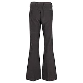 Gucci-Gucci Corduroy Flared Hem Pants in Brown Cotton -Brown