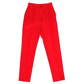 Pantalone Dolce & Gabbana in Seta Rossa Rosso