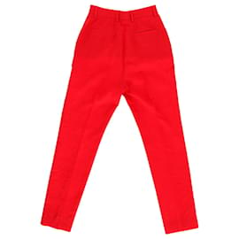 Dolce & Gabbana-Dolce & Gabbana Trousers in Red Silk-Red