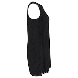 Dolce & Gabbana-Dolce & Gabbana Lace Sleeveless Mini Dress in Black Viscose-Black