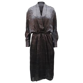 Robe portefeuille mi-longue Vince Grid en polyester multicolore Autre