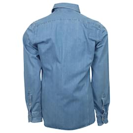 Tom Ford-Camicia di jeans Western Tom Ford in cotone blu-Blu