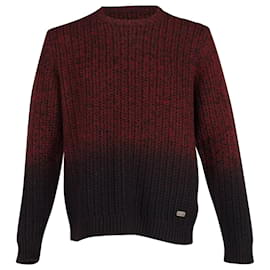 Burberry-Suéter de tricô grosso Burberry em lã multicolorida-Multicor