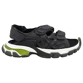 Balenciaga-Balenciaga Track Sandals in Black Polyurethane-Black