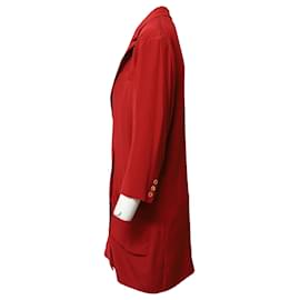 Miu Miu-Knielange Jacke von Miu Miu aus roter Seide-Rot