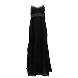 Autre Marque-Charo Ruiz Ibiza Geneva Kleid aus schwarzer Baumwolle-Schwarz