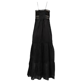 Autre Marque-Charo Ruiz Ibiza Geneva Kleid aus schwarzer Baumwolle-Schwarz
