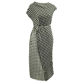 Theory-Theory Asymmetric Check Dress in Black Silk-Other