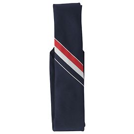Corbata Thom Browne Stripe en algodón azul marino Azul Azul marino