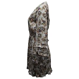 Maje-Maje-Minikleid mit Paisley-Print und geraffter Taille aus mehrfarbigem Polyester-Mehrfarben