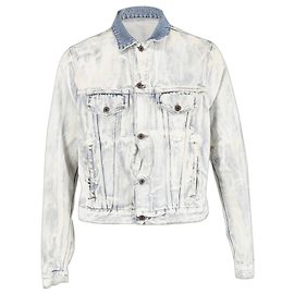 Off White Off-White Tie-Dye Denim Jacket in White Cotton Other