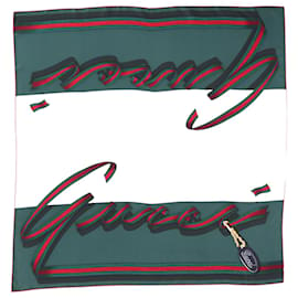 Gucci-gucci 90x90 Printed Scarf in Multicolor Silk-Other