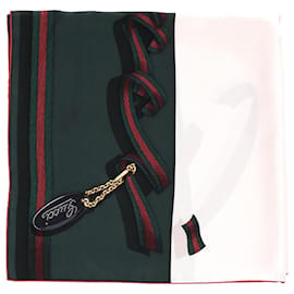 Gucci-gucci 90x90 Écharpe imprimée en soie multicolore-Autre
