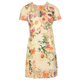 Rosafarbenes Kaley-Jacquard-Etuikleid von Tory Burch aus Polyester mit Blumendruck Andere