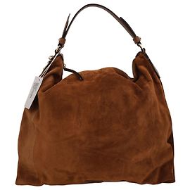 Jimmy Choo Sac Hobo Ana en Daim Marron Marron