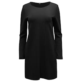 Theory-Theory Long Sleeve Dress in Black Viscose-Black