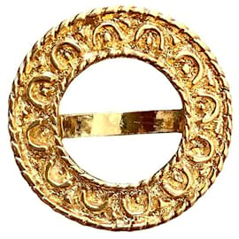 Anillo de bufanda 70/80s Guy Laroche oro metal Dorado