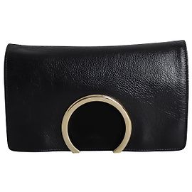 Bolso Clutch Chloé Gabrielle en Cuero Negro Negro