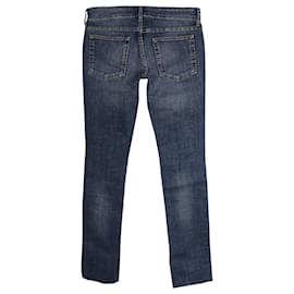 Isabel Marant-Isabel Marant Slim Fit Jeans in Blue Cotton Denim-Blue