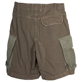 Loewe-Loewe Cargo Shorts in Khaki Cotton-Green,Khaki