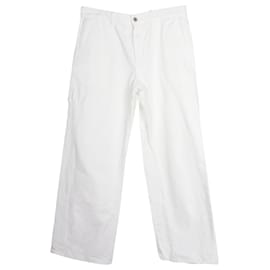 Loewe-Loewe Fishermen Jeans in White Cotton-White