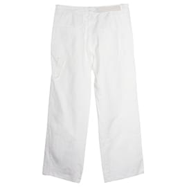Loewe-Loewe Fishermen Jeans in White Cotton-White