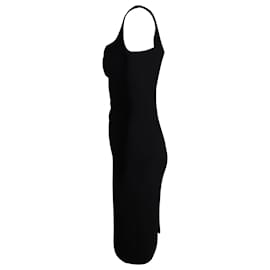 Michael Kors-Michael Kors Collection Sleeveless Bustier Dress in Black Wool-Black