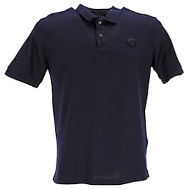 Prada-Prada Polo Shirt in Navy Cotton-Blue,Navy blue
