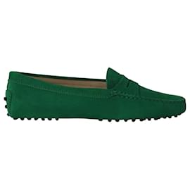 Tod's-Tod's Gomino Driving Shoes em camurça verde-Verde
