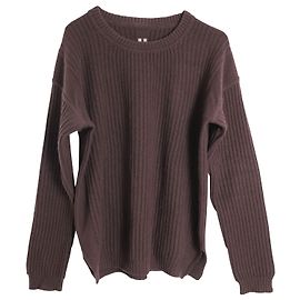 Rick Owens Sisyphus Fisherman Strickpullover aus brauner Schurwolle Braun