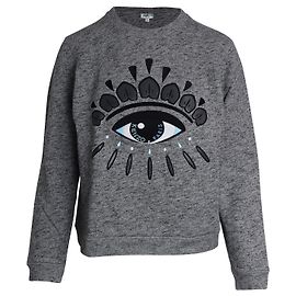 Kenzo Sweat ras du cou brodé Eye en coton gris Gris