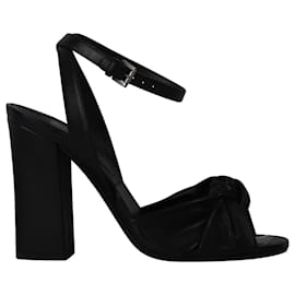Michael Kors-Michael Kors Gabrielle Runway Block Heel Sandals in Black Leather-Black