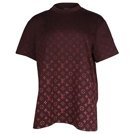 T-shirt Louis Vuitton Monogram Gradient in cotone bordeaux Bordò