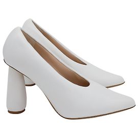 Jacquemus Les Chaussures Jacques Heels in White Leather White