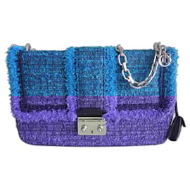 Dior-Miss Dior blue tweed bag-Blue