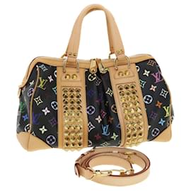 Louis Vuitton-LOUIS VUITTON Monogram Multicolor Courtney MM Hand Bag Black M45642 auth 40811a-Black