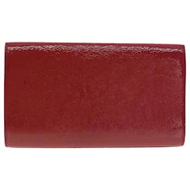 Saint Laurent-SAINT LAURENT Clutch Bag Patent Leather Red Purple Auth yk6626-Red,Purple