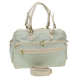 Louis Vuitton-LOUIS VUITTON Monogram Mini Lin Sac Arange Mothers Bag Blu M95256 LV Aut 40602-Blu