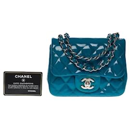 Chanel-Sac CHANEL Timeless/Classique en Cuir Bleu - 101213-Bleu