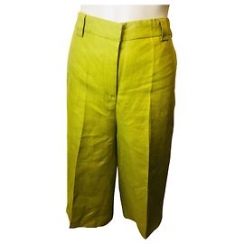 Leinen-Bermudashorts Hod Olivgrün