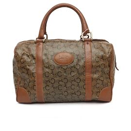 Céline Borsa Celine Macadam Blason Carriage Vintage Boston Marrone