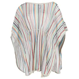 Missoni-Missoni Striped Cover-Up Tunic in Multicolor Viscose-Multiple colors