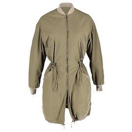Isabel Marant Etoile Étoile Isabel Marant Bomber lungo in nylon kaki Verde Cachi