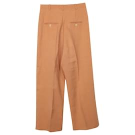 Jacquemus-Jacquemus Le Pantalon Sauge Trousers in Orange Viscose-Orange