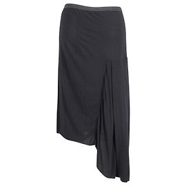 Saia assimétrica cauda de peixe Rick Owens em algodão preto Preto