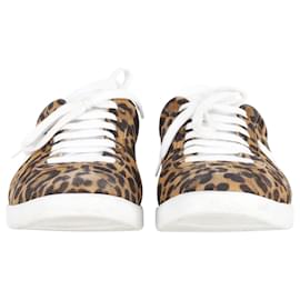 Aquazzura-Aquazzura A Low-Top-Sneaker mit Leopardenmuster aus mehrfarbigem Wildleder-Andere
