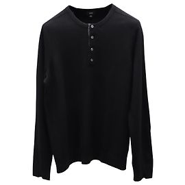 JERSEY Vince Henley en cachemir negro Negro